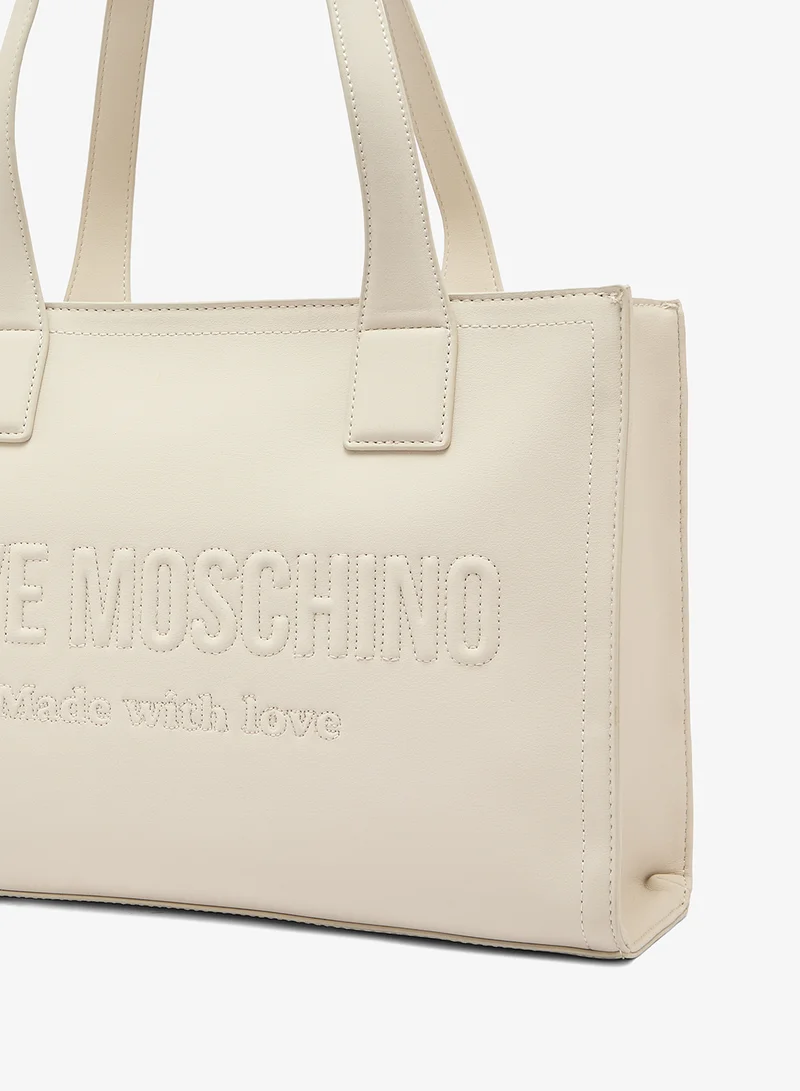 Love Moschino  Signature Love GRS PU Shopper Tote for Women | Best Price UAE